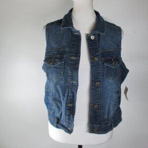 C'est Toi Women's Denim Vest Size L NWT